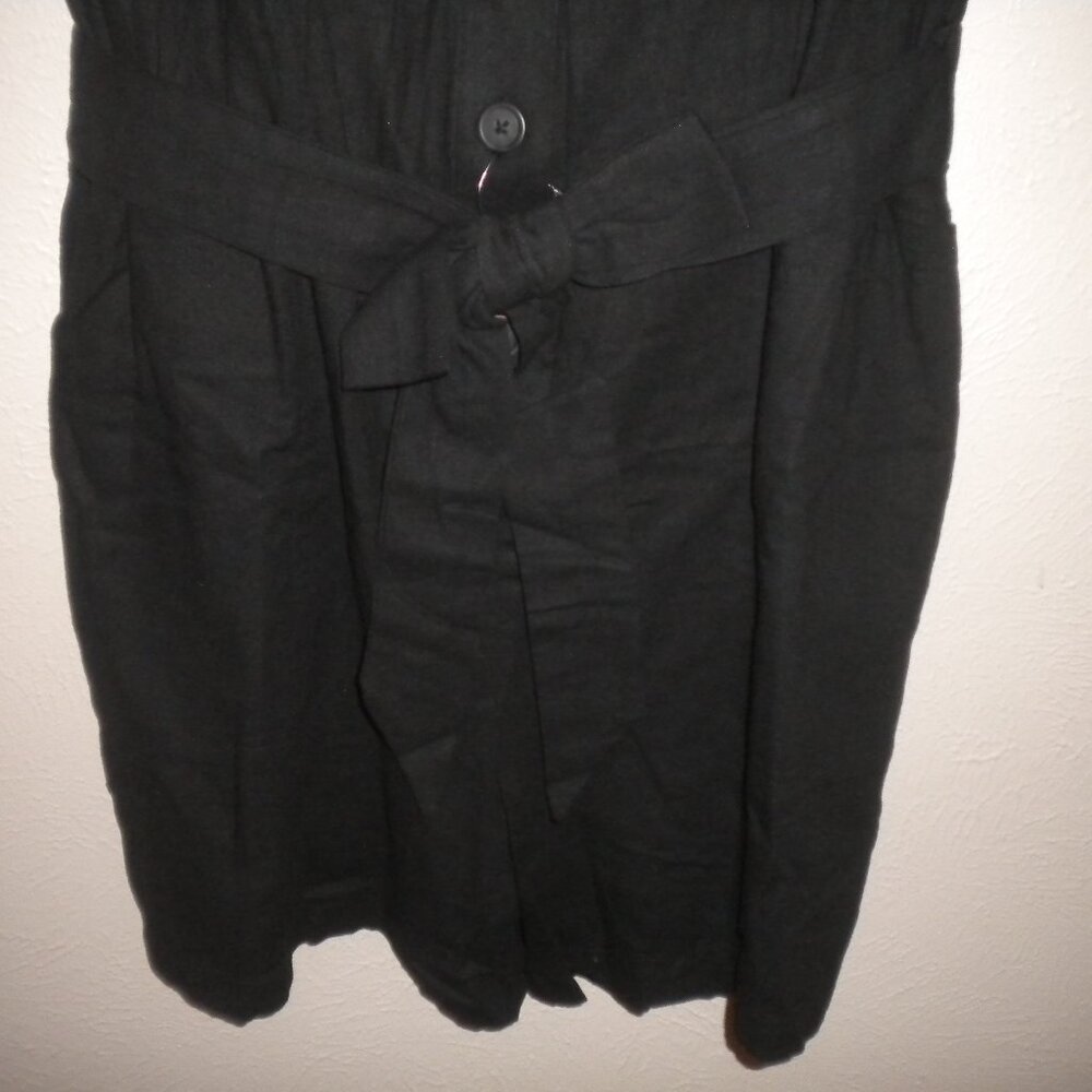 Matty M Women's Size XL Black Linen Blend Shorts Romper NWT - Picture 4 of 5